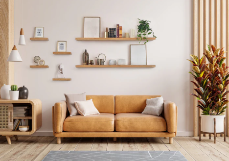 Sleek Strength: Mahogany Long Floating Shelves